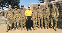 Marty with cadets he helped recruit for West Point. Marty with cadets he helped recruit for West Point.